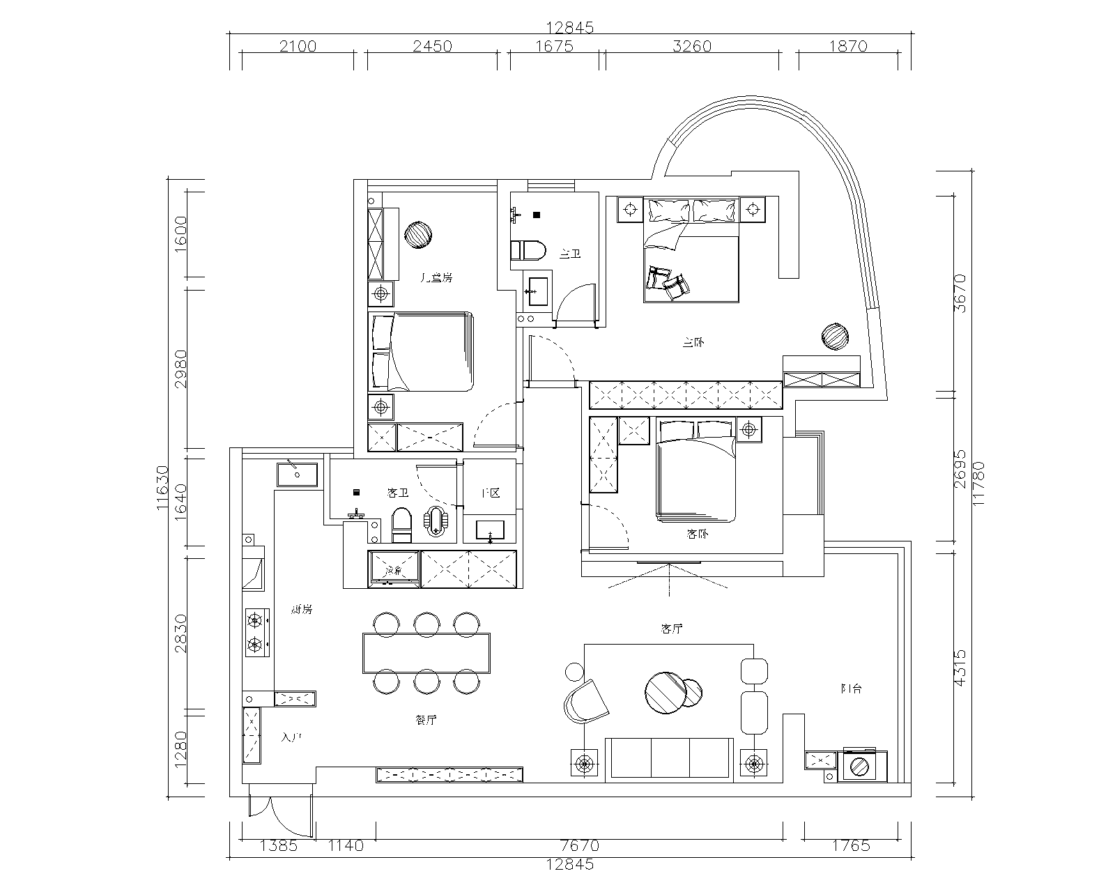 三葉石新作 | 華泰壹品125㎡，簡約純粹的美